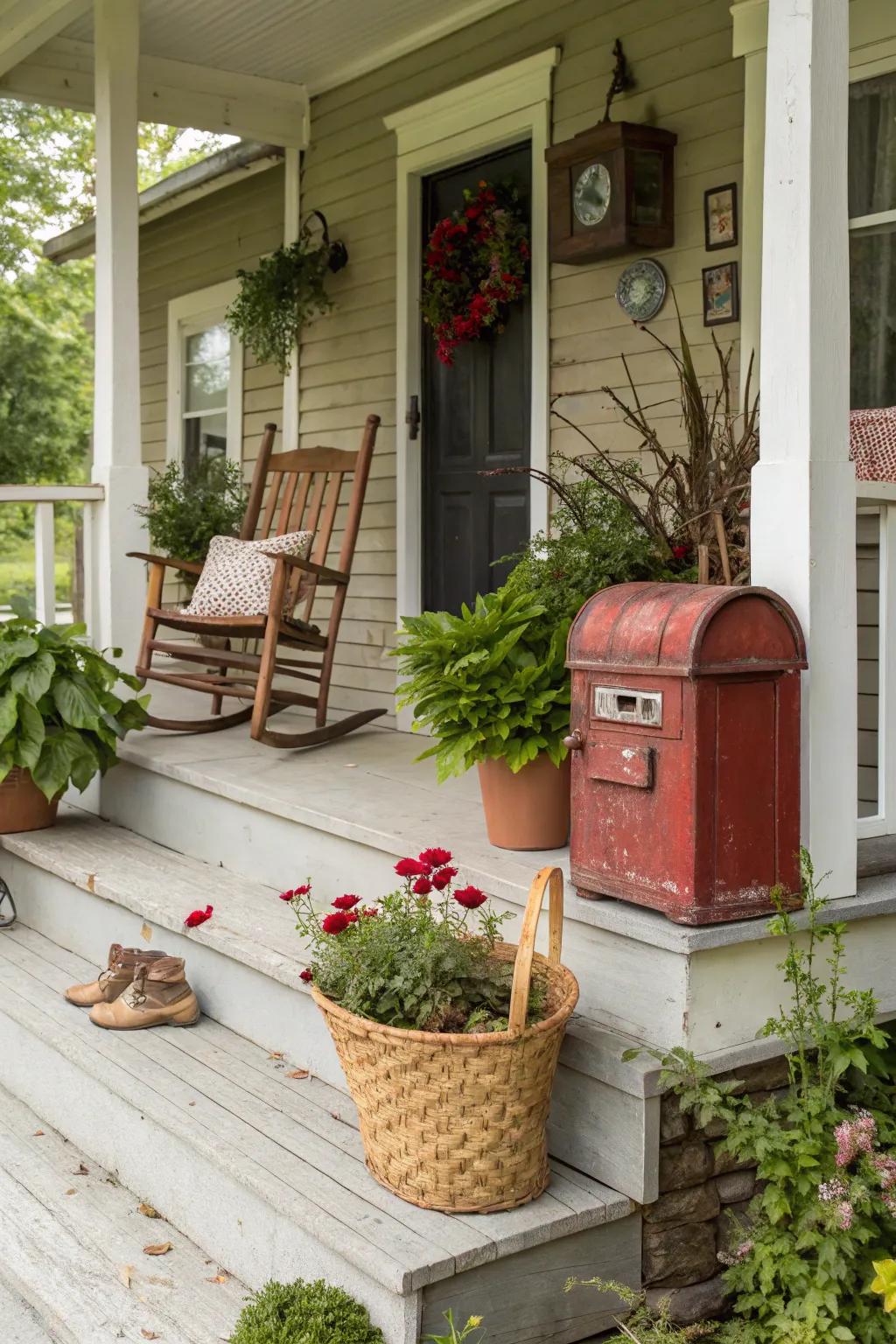 A classic mailbox adds style and attraction to any porch.