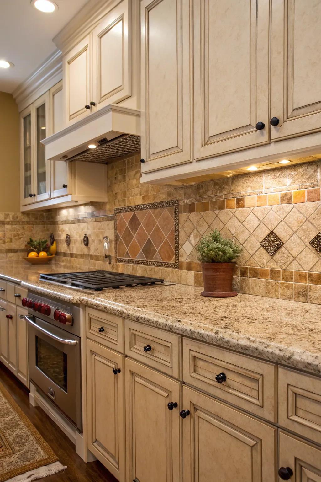Natural tones create a harmonious atmosphere with Sierra Gold stone.