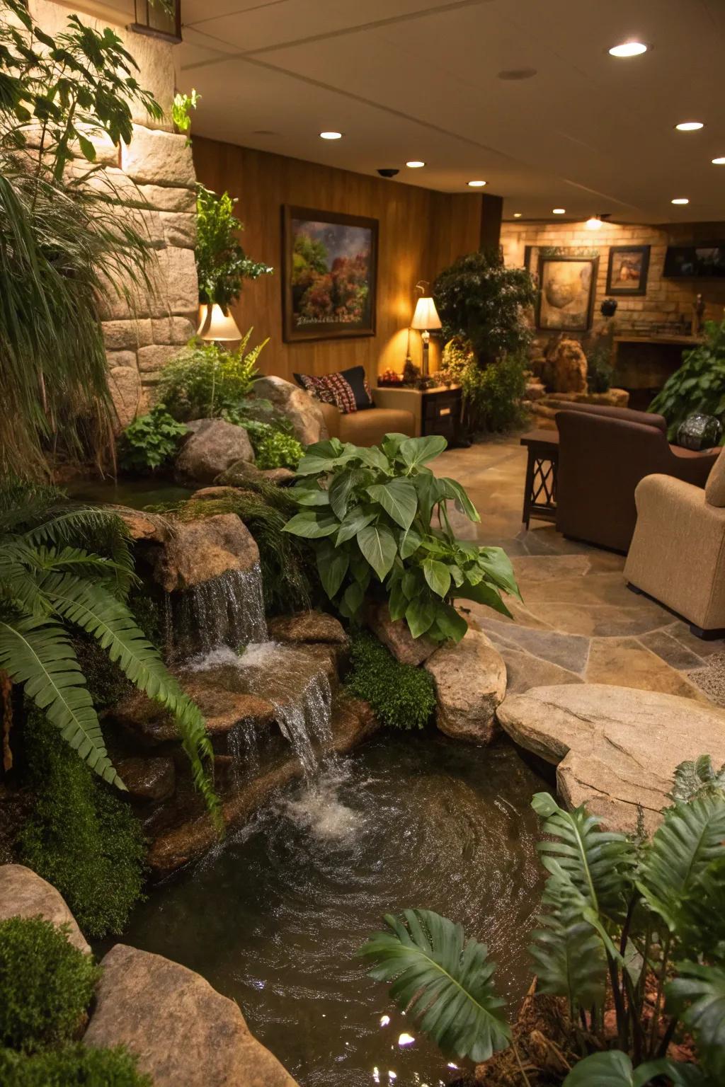 Natural elements provide tranquility.