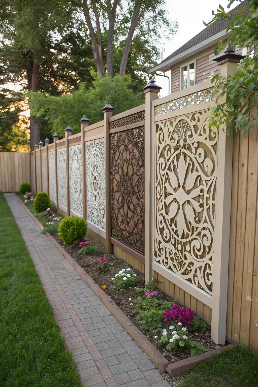 Ornamental parts bring visual charm and style to plain fences.
