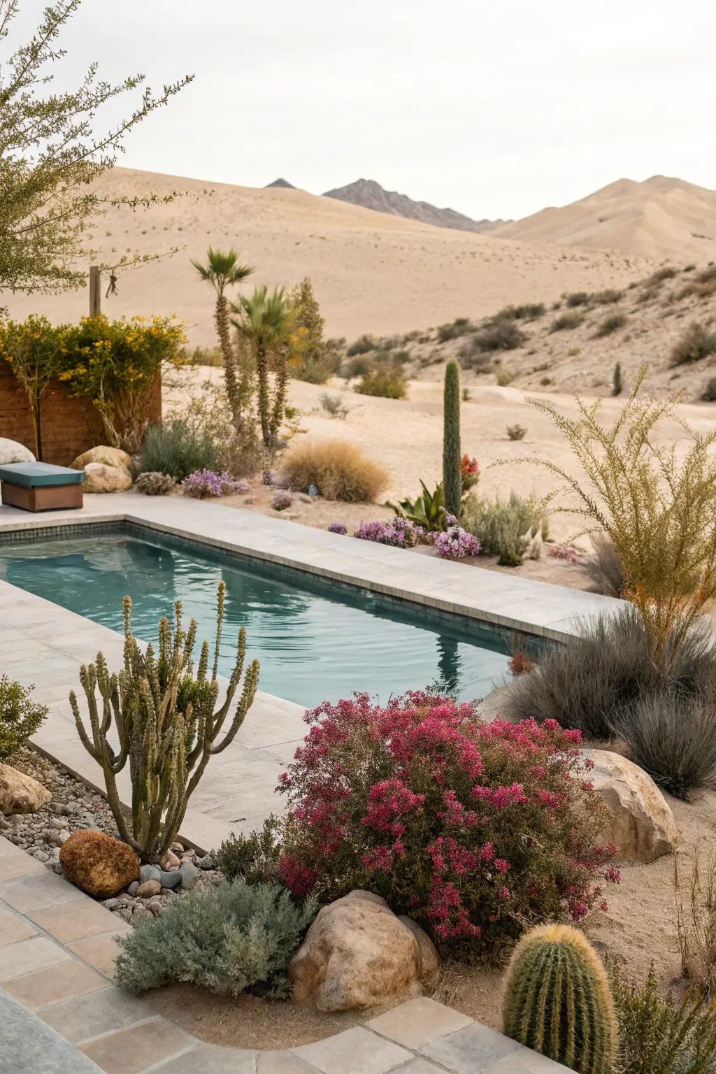 Desert-adapted shrubs presenting a stunning and exotic ambiance.