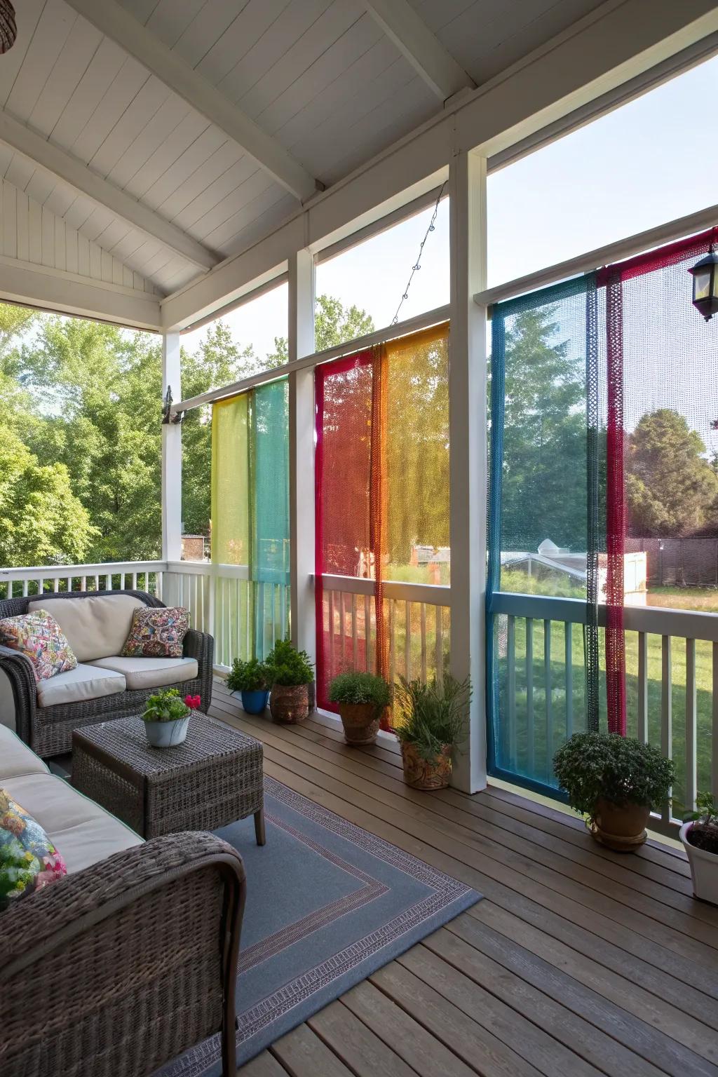 Colorful screens adding a personal touch