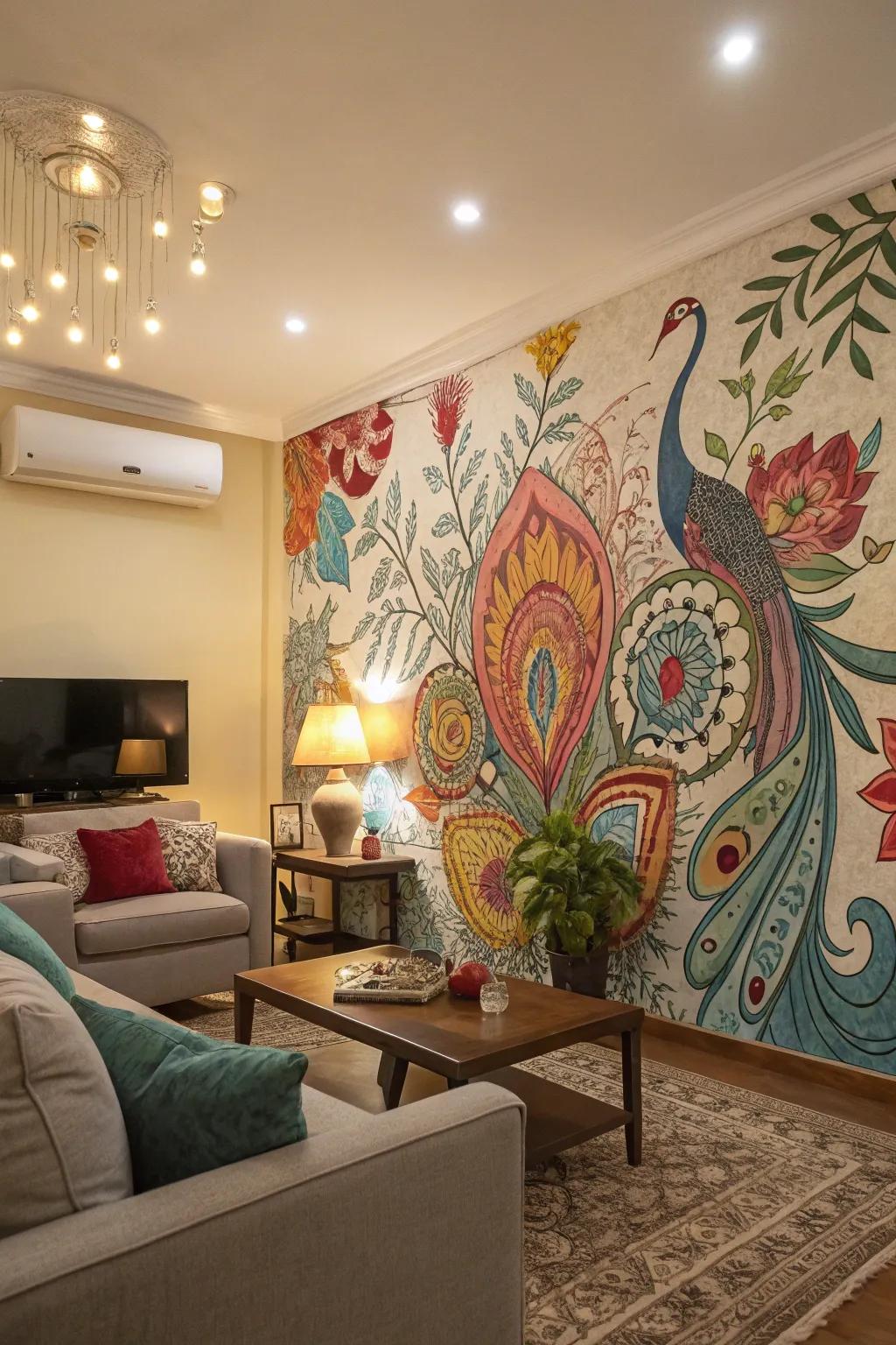 Transform your wall into art with a painted wall art.