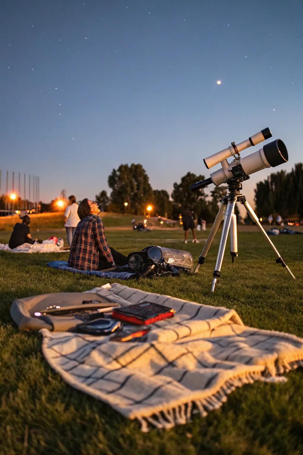 Gaze at the stars with a tranquil open-air stargazing session.