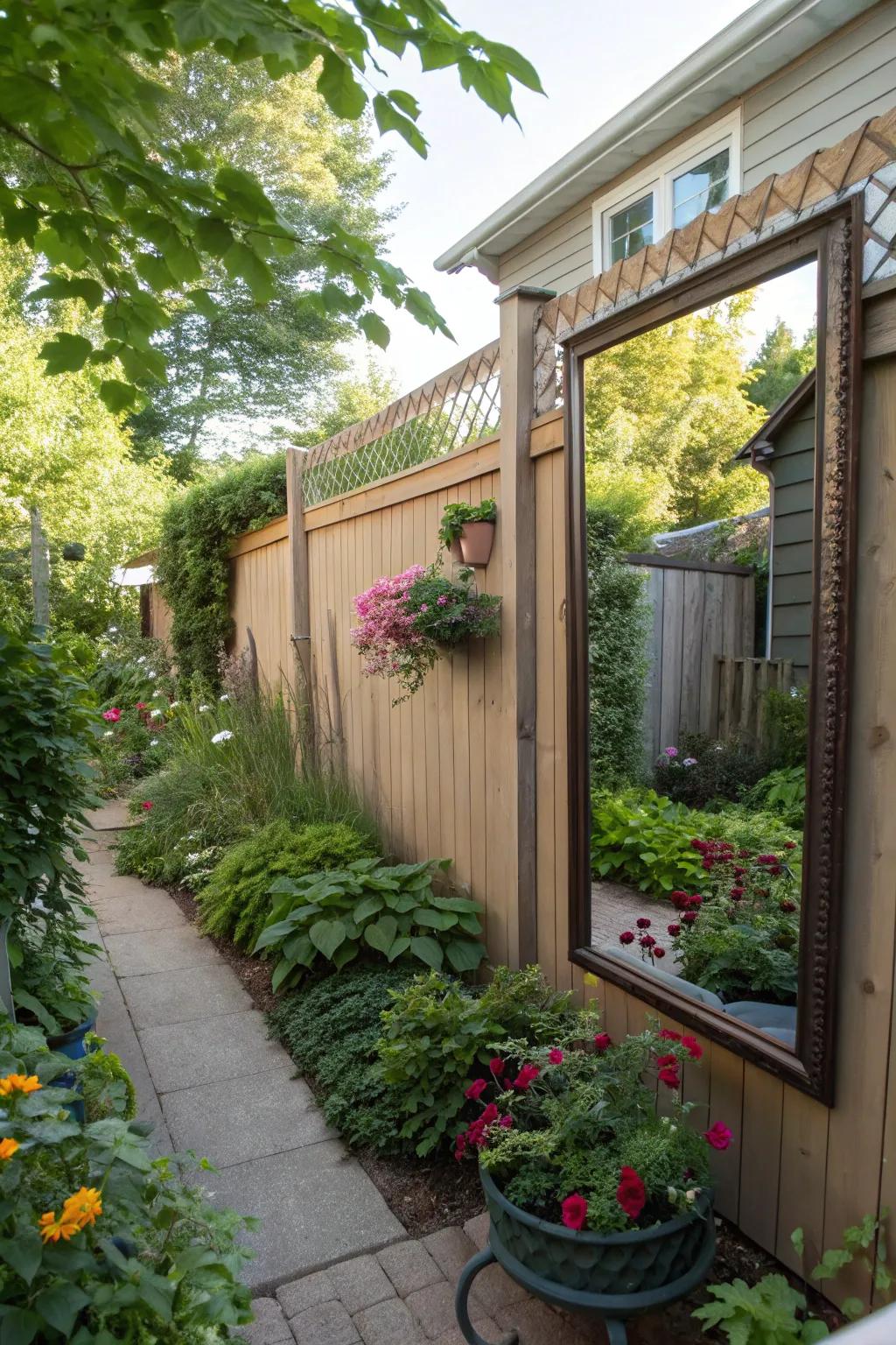 Reflections can make your backyard appear larger and more open.