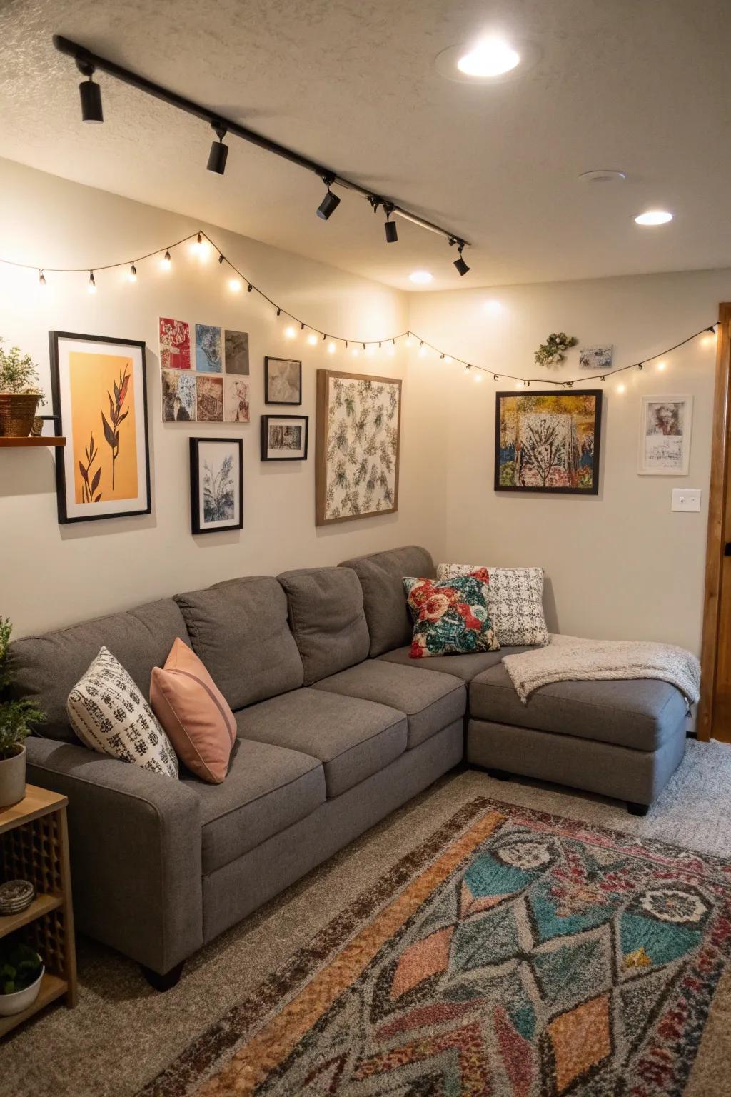 Artwork makes small spaces look more appealing.