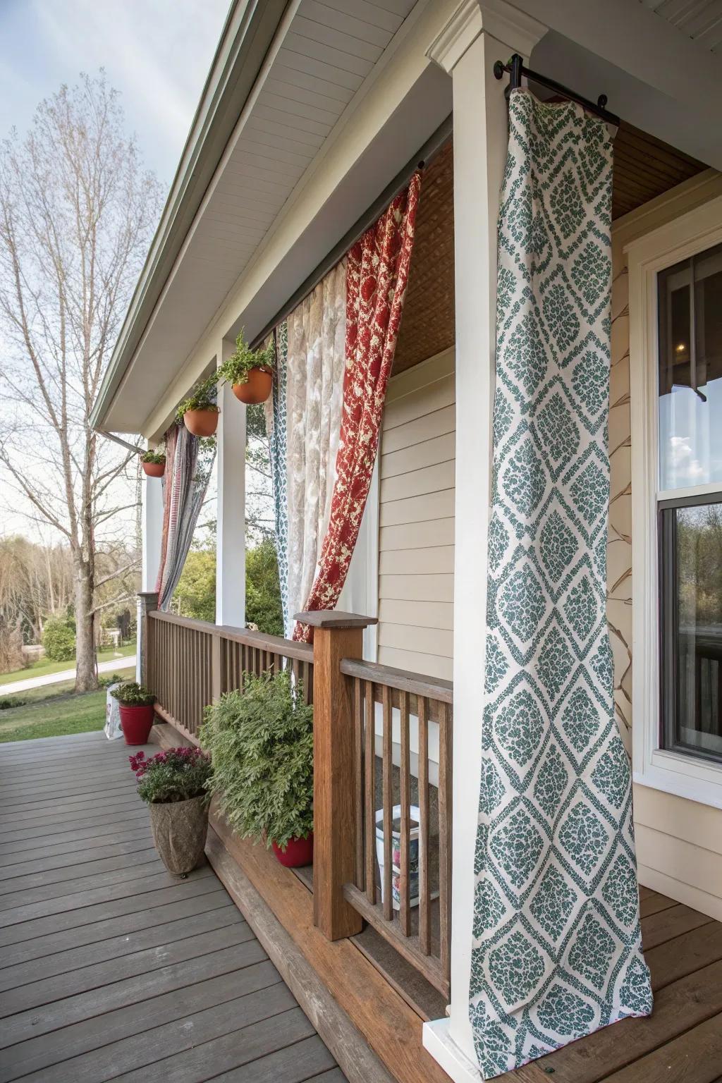 Printed curtains add a personal and inventive touch to your area.