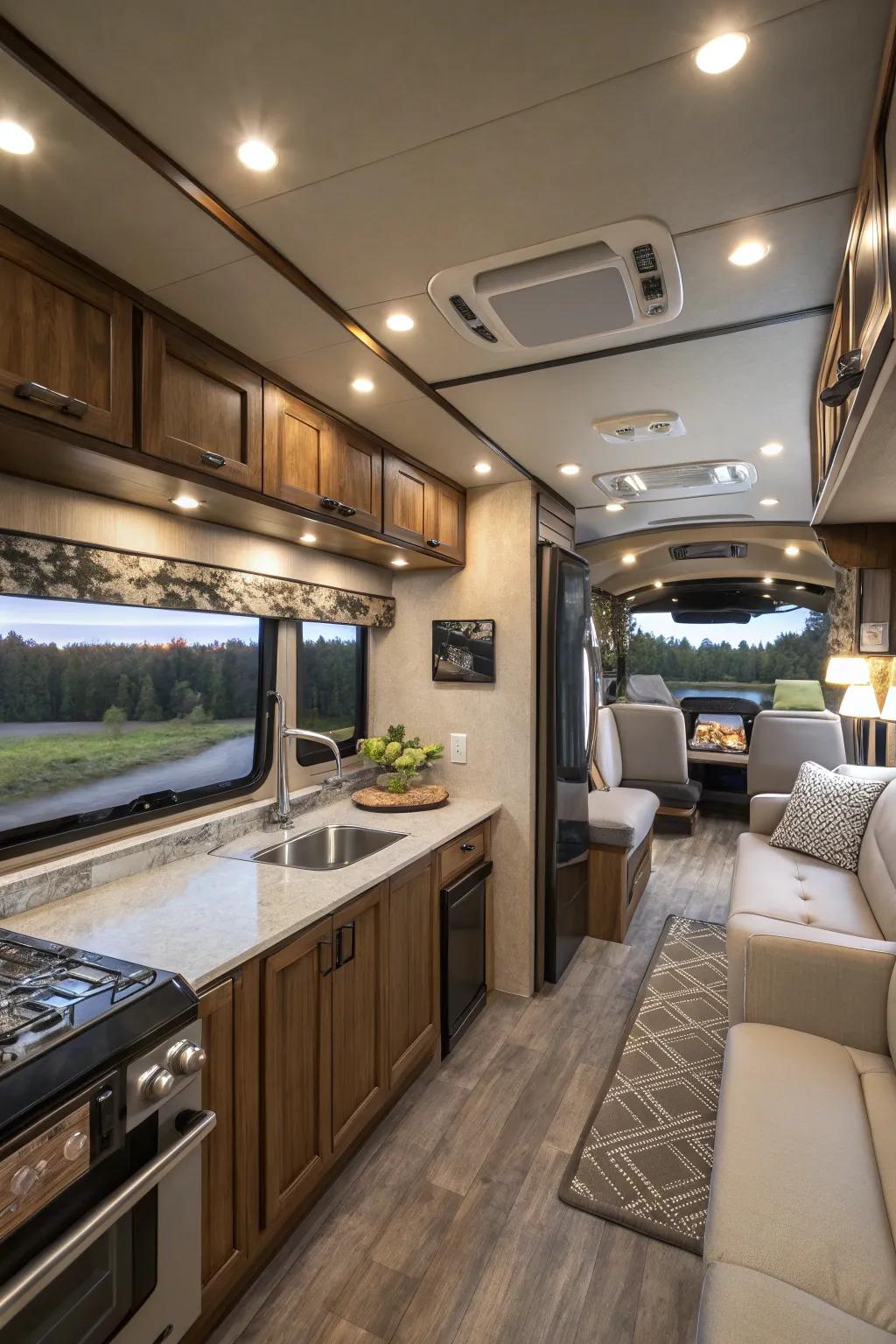 Upgrading fixtures and appliances can refresh your RV's appearance and functionality.