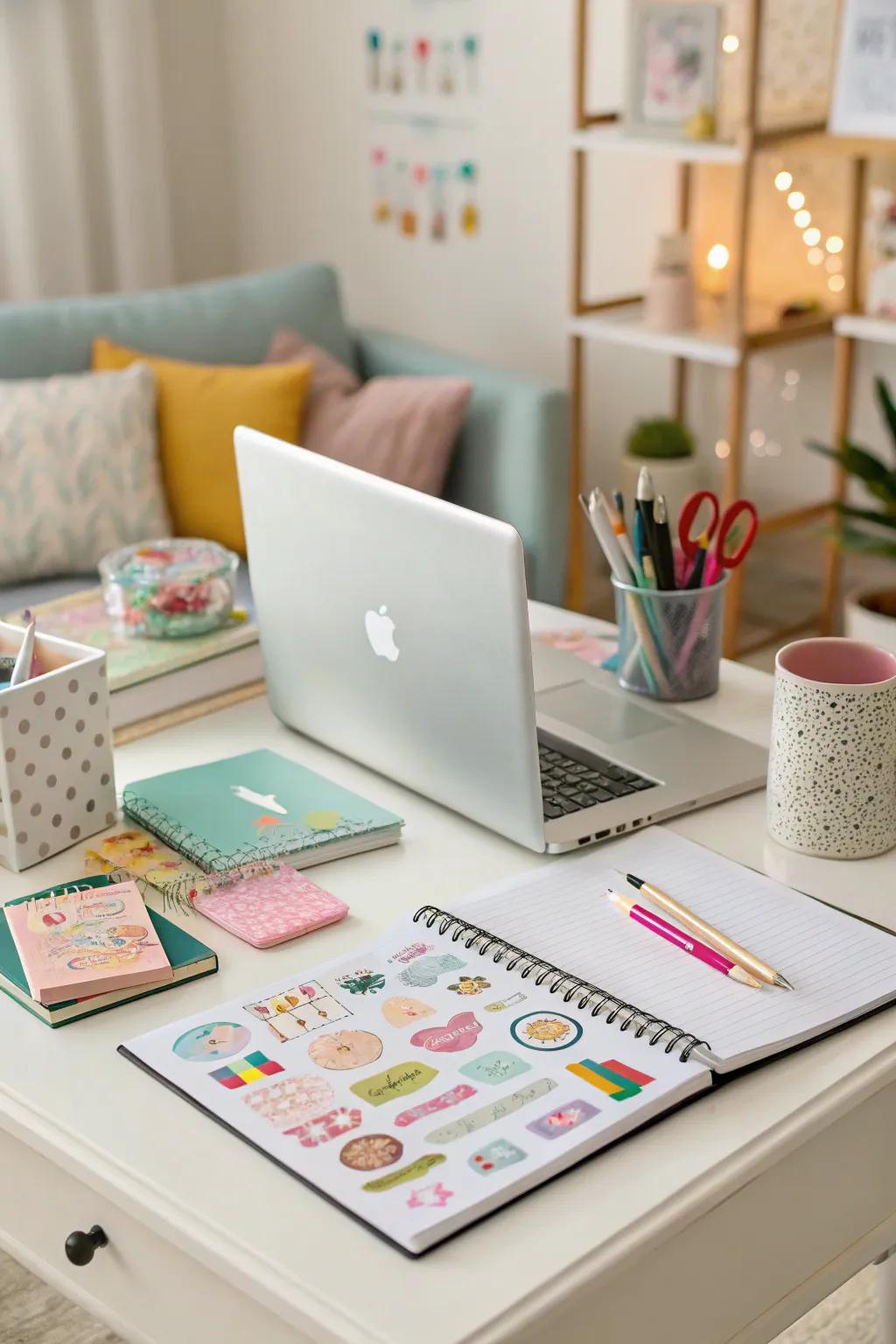 Personalize your workspace with charming decals.