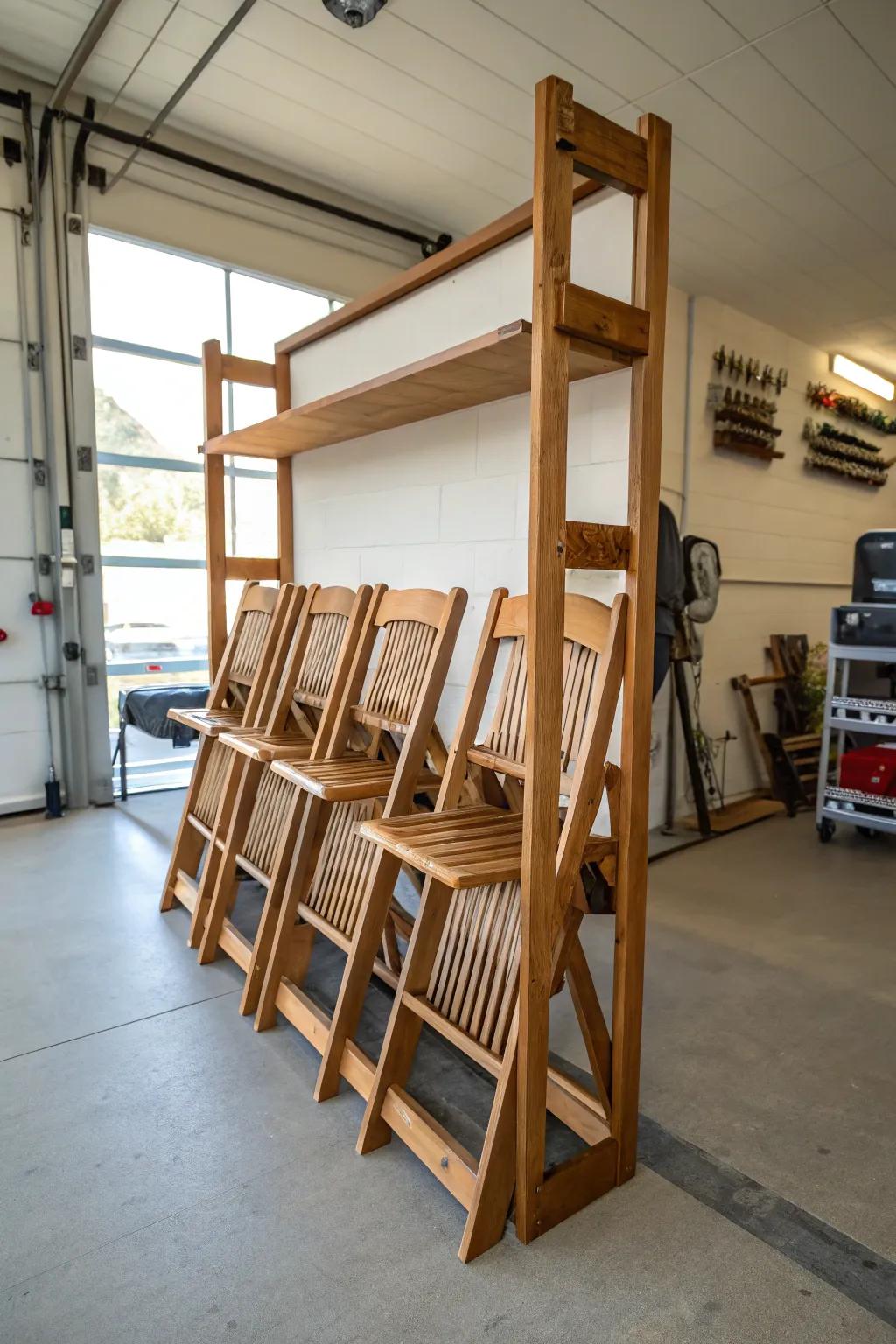 Design a custom rack for a personalized storage option.