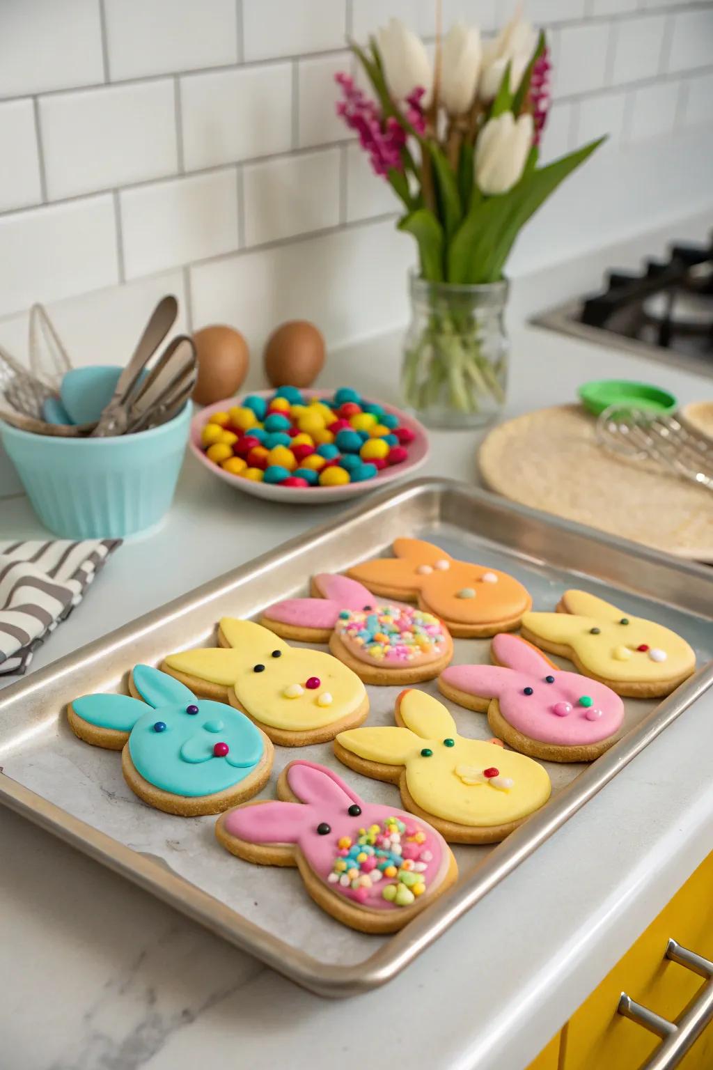 Adorable bunny confections ready to be savored.