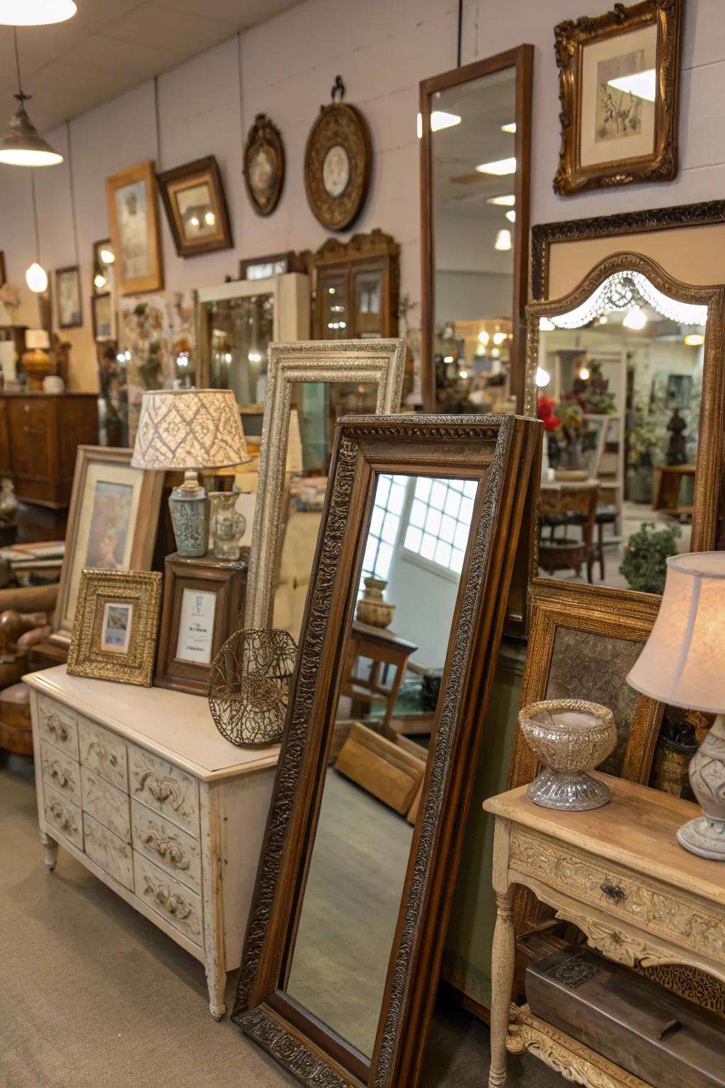 Classic mirrors making a spacious and bright atmosphere.