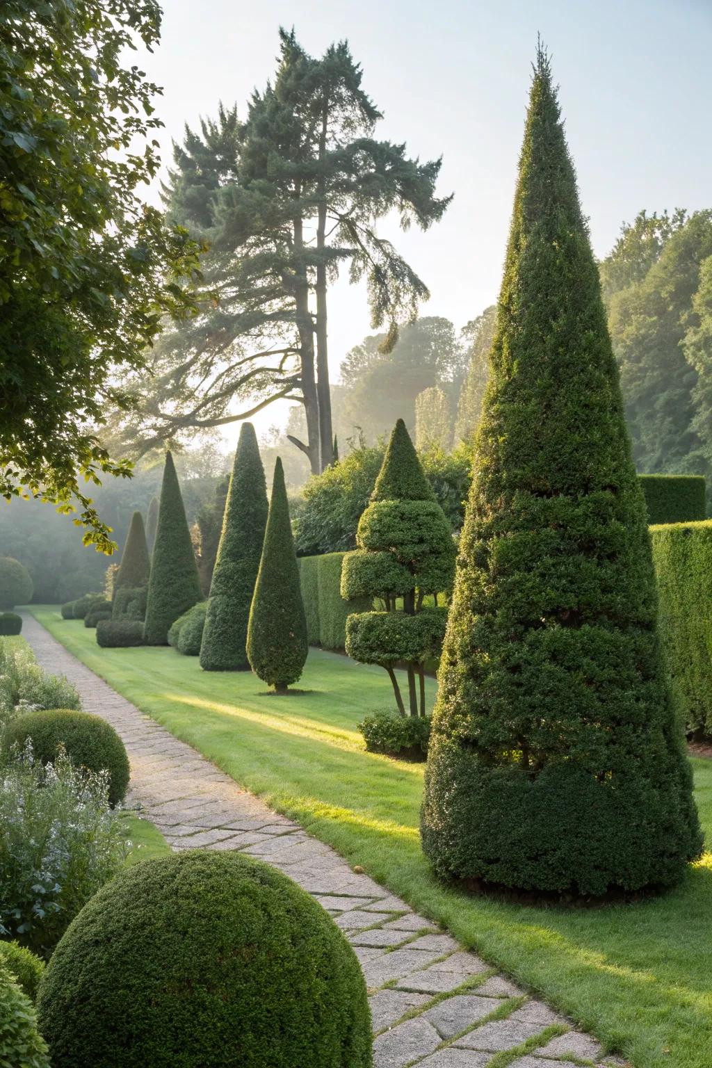Transform your garden into a gallery with Arborvitae sculptures.