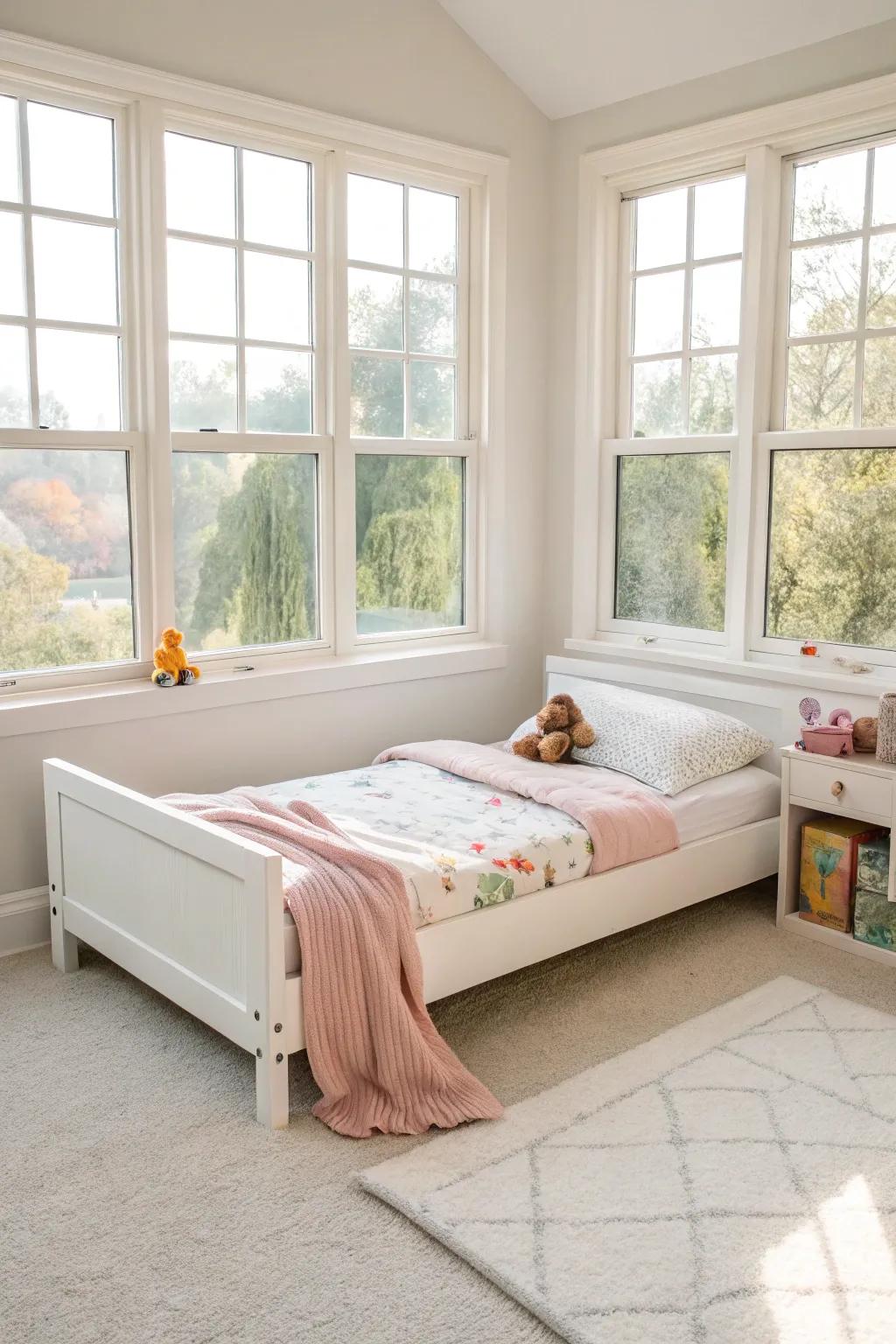 Simple low-level design, ensuring safe slumbers.