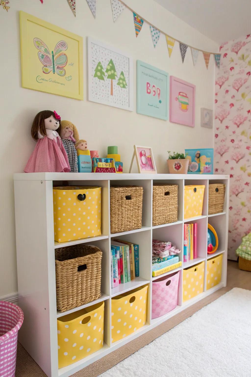 Efficient storage solutions maintain a tidy space.