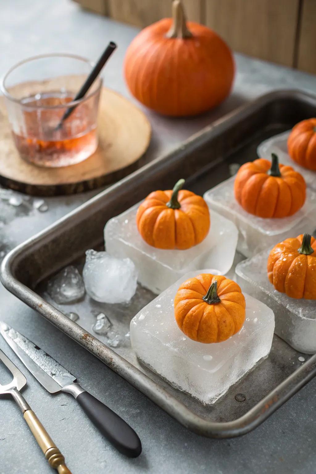 Uncover frozen treasures through this unique pumpkin activity.