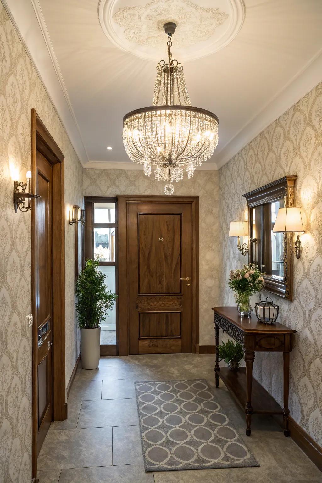 Unique lighting fixtures give your entryway personality and intrigue.