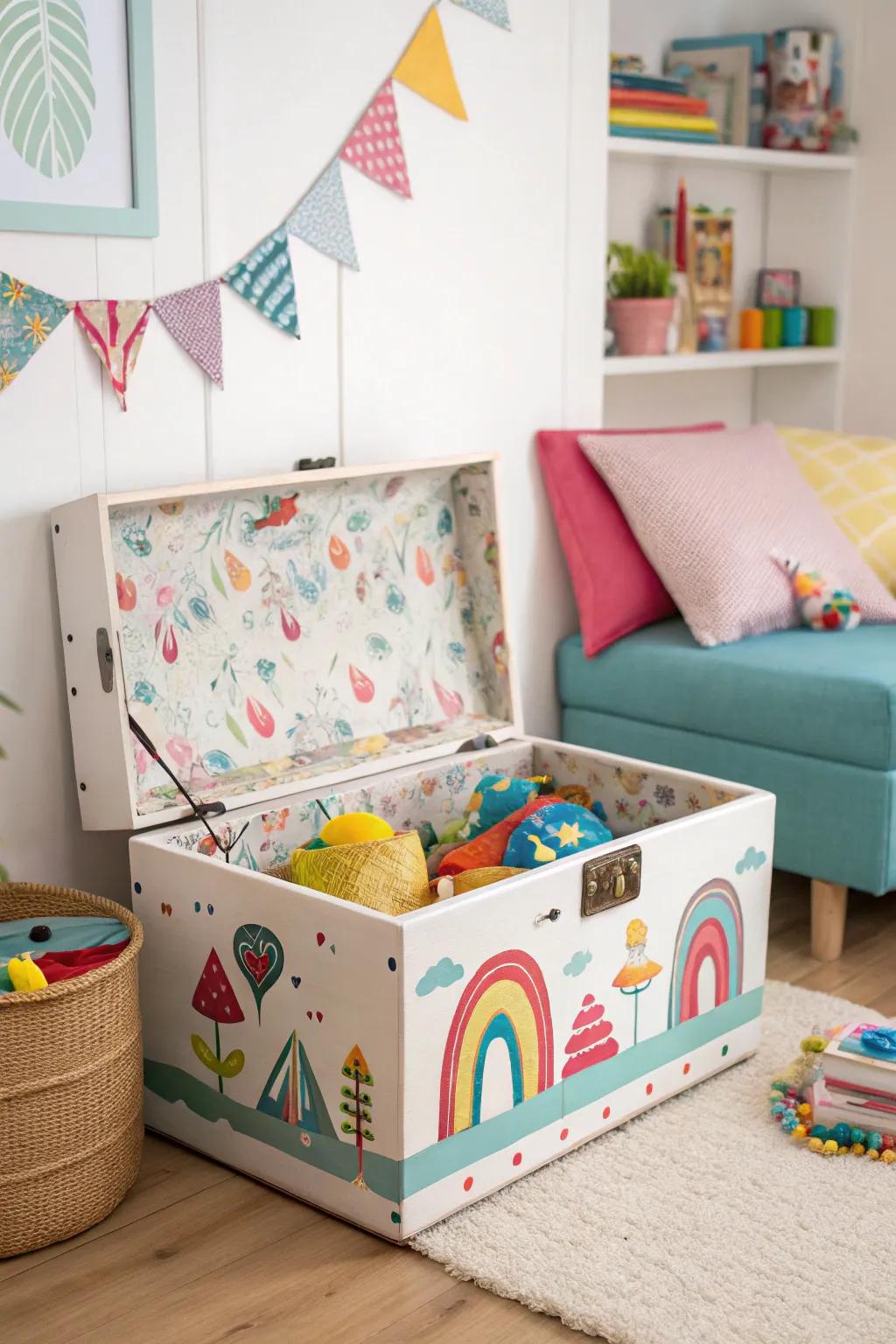 Fun and color make a playful keepsake box.