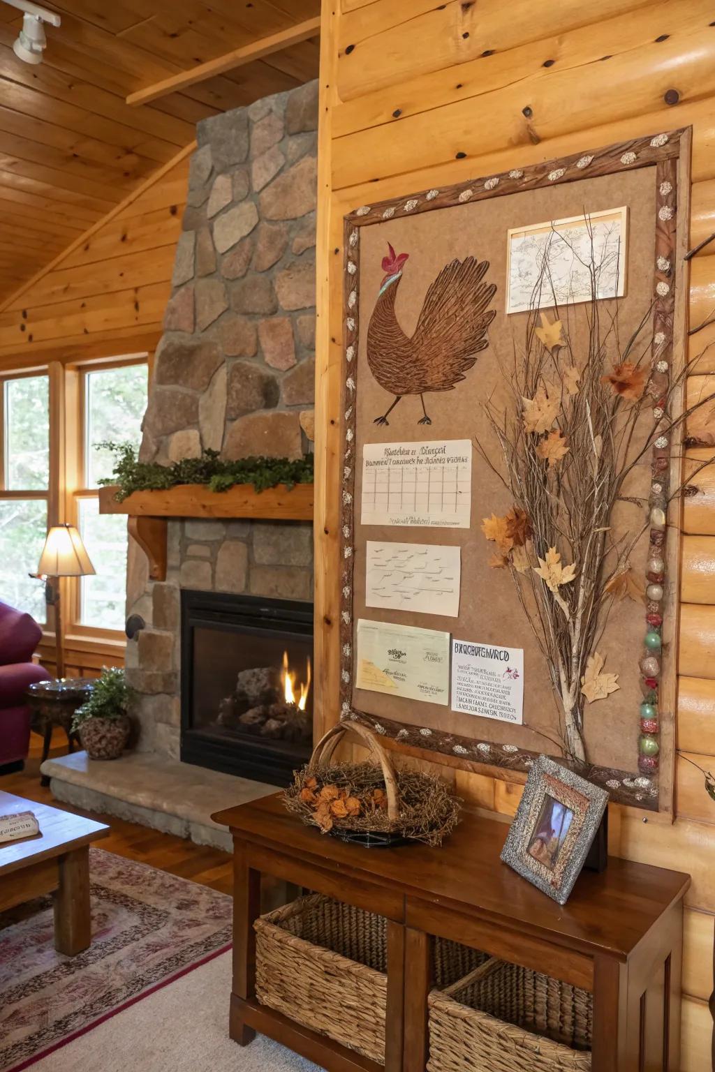 A nature-themed turkey that brings the warmth of the outdoors in.