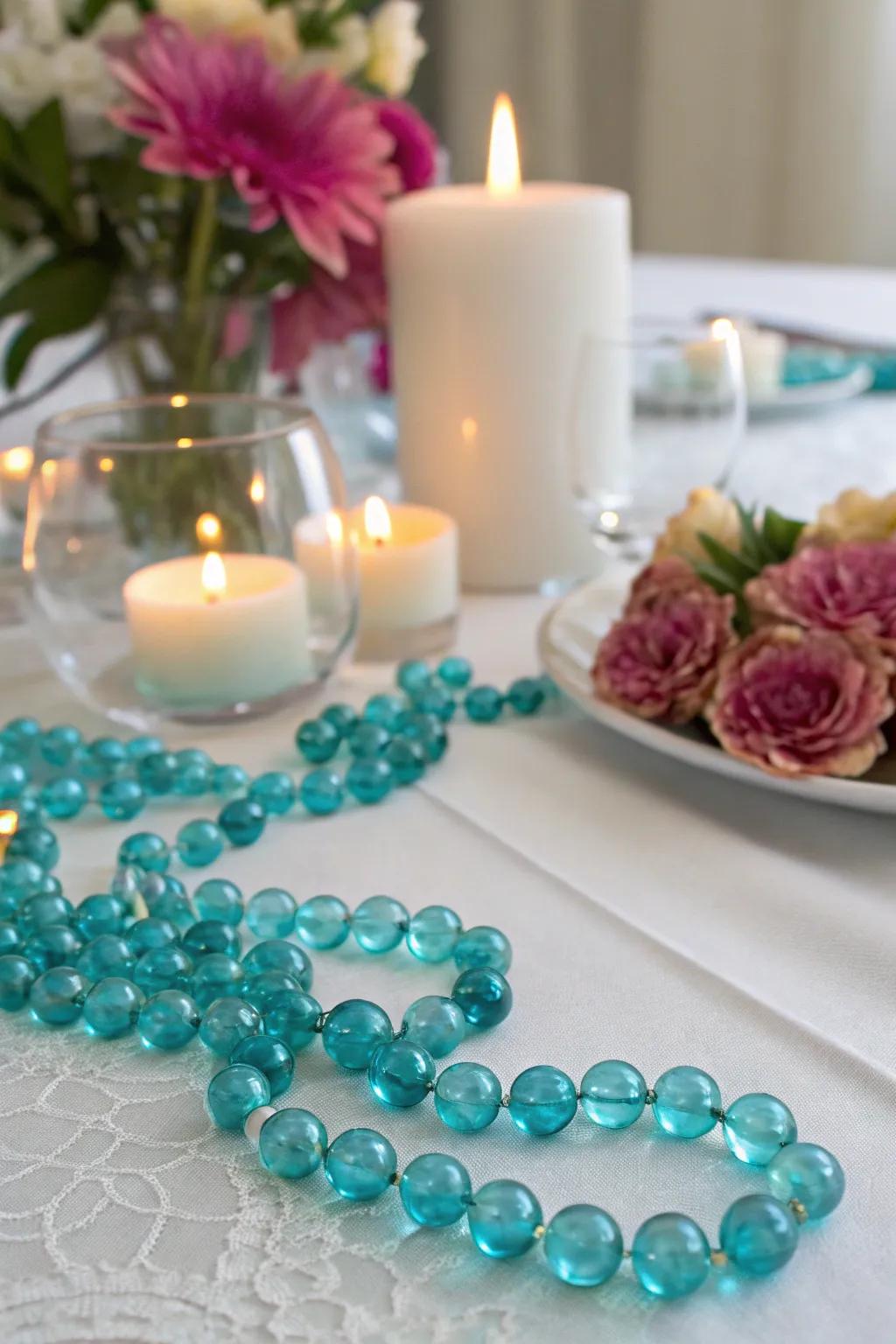 Glass grains add a touch of shimmer and fun to your design.