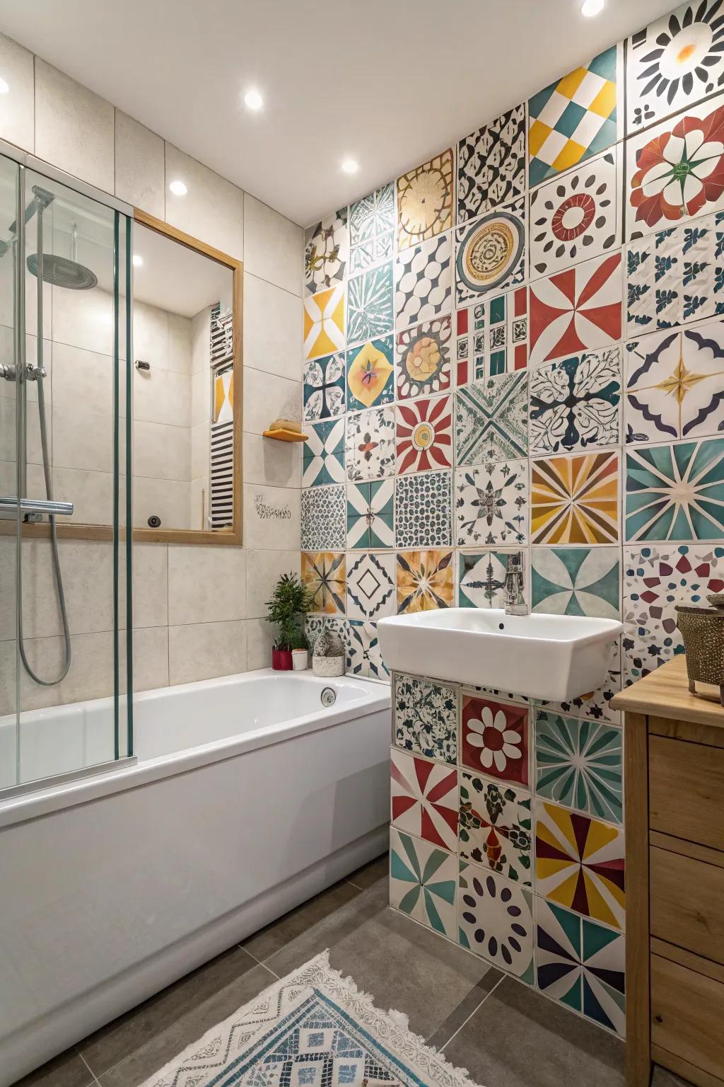 Symmetrical patterns add structure and visual intrigue.