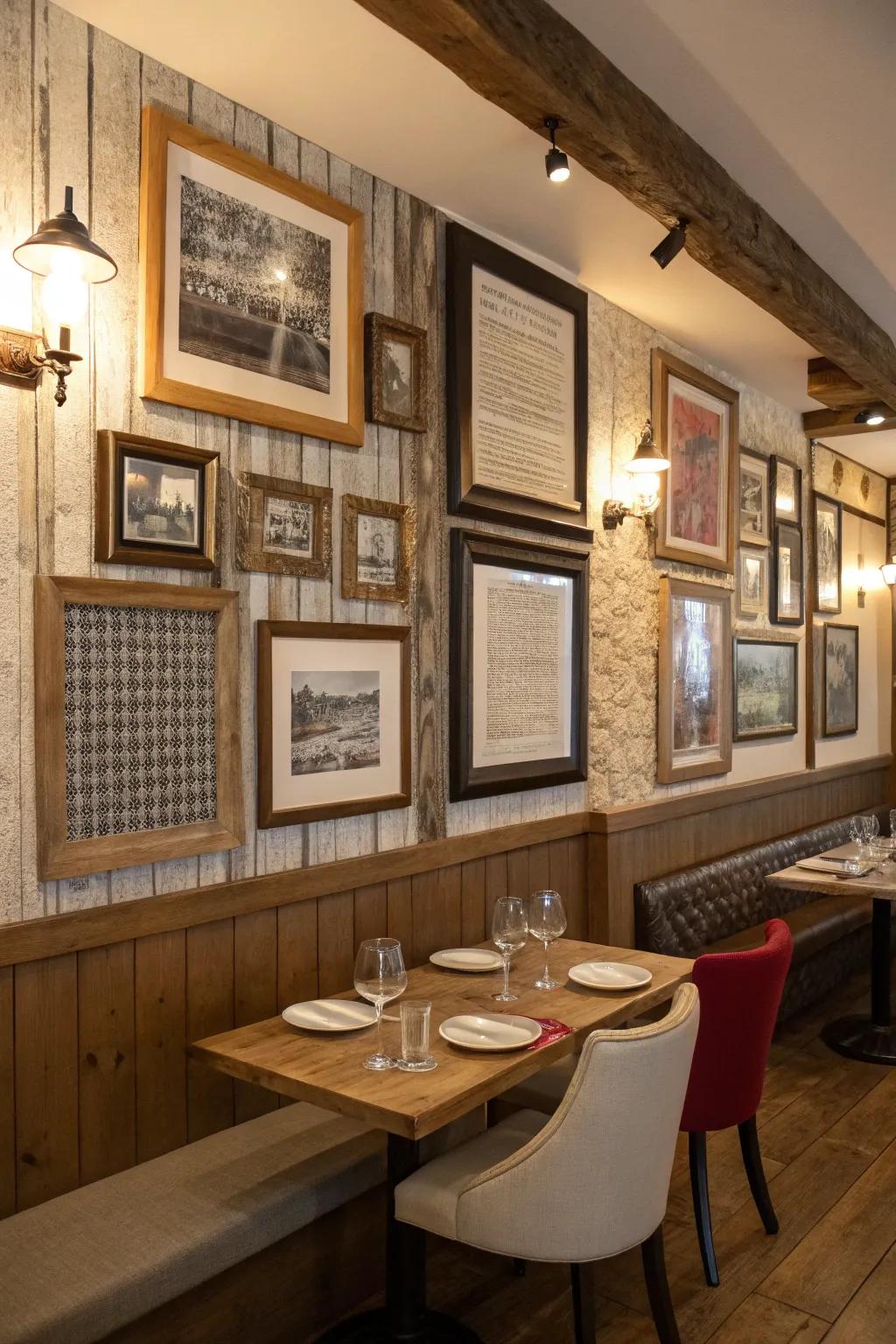 Surfaced frames inject warmth and individuality.