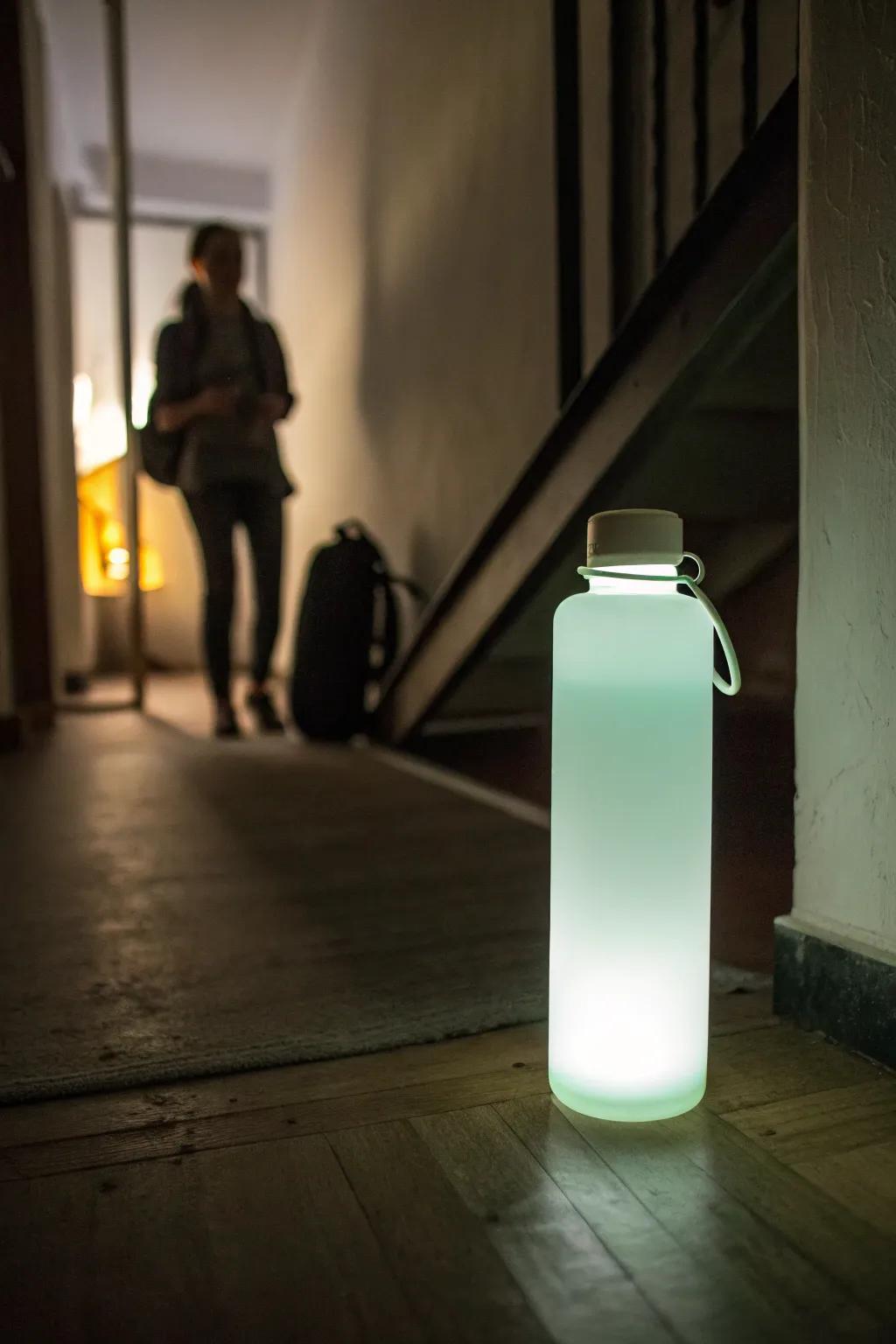 Illuminate your night with luminescent reusable beverage container aesthetics.