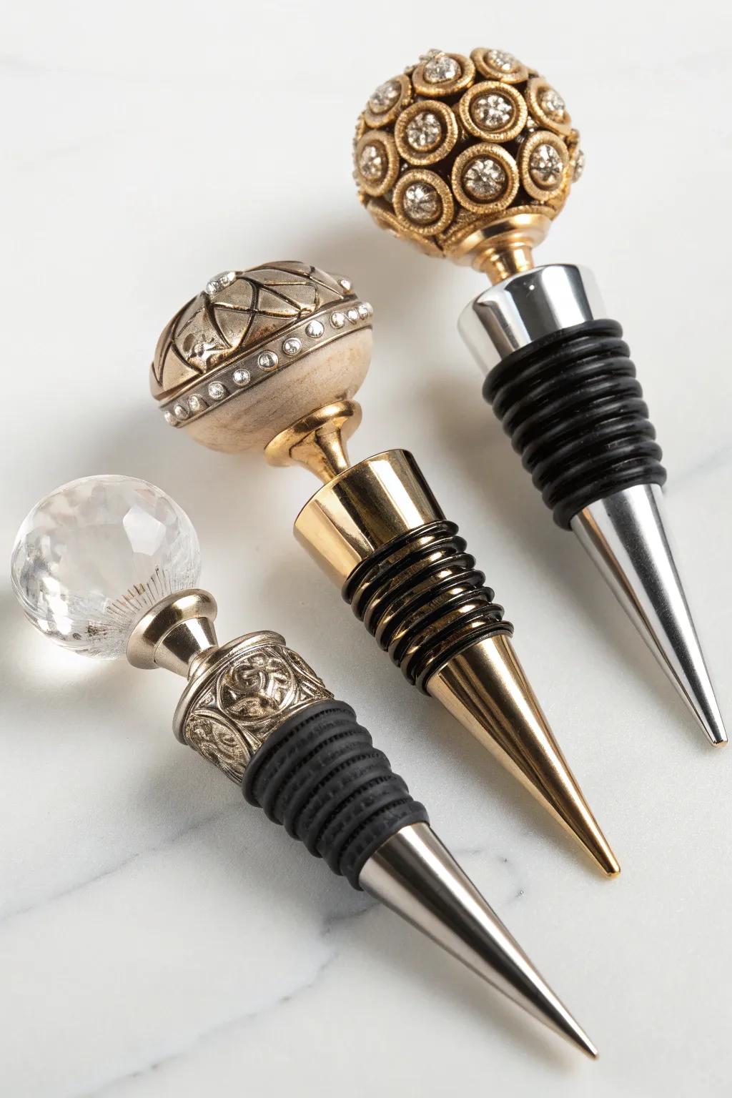 Refined wine seals as a stylish and serviceable wedding token