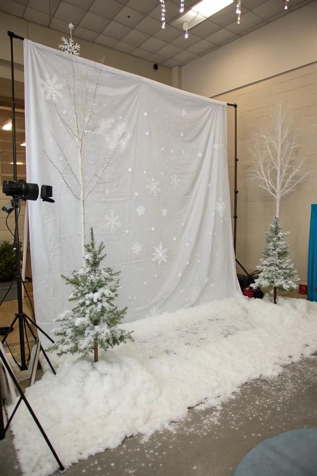 A snow-blanketed backdrop delivers a magical touch to all events.