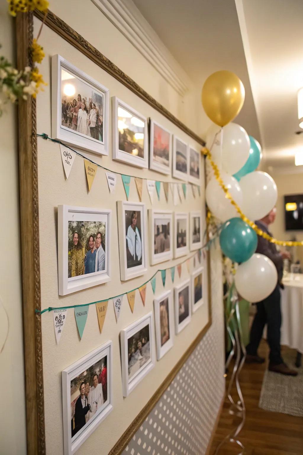 Take a trip down memory lane with a photo timeline.