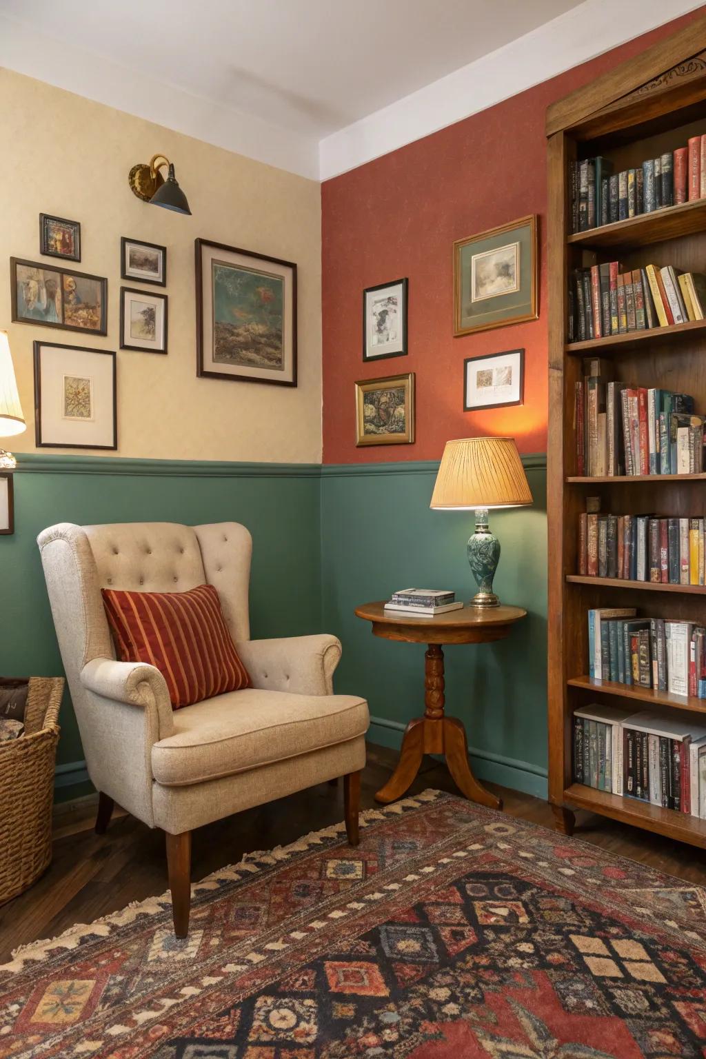 Retro colors foster a cozy and nostalgic mood.