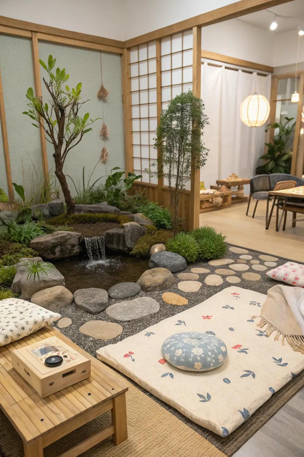 A peaceful garden room asks you to think.