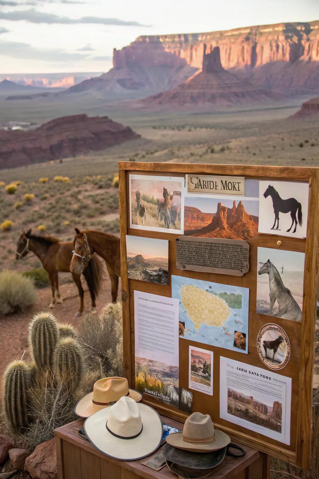 A spirited untamed territory scene showcasing iconic western elements.