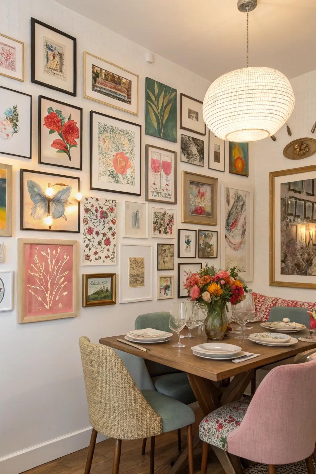 Display walls add depth and character.