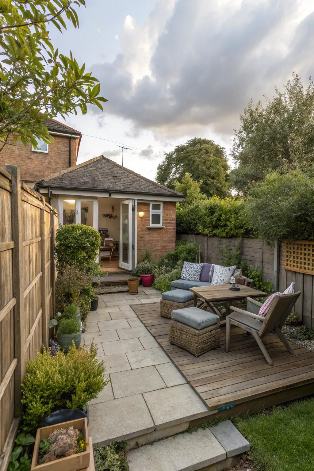 An extended landing becomes a perfect spot for relaxation.