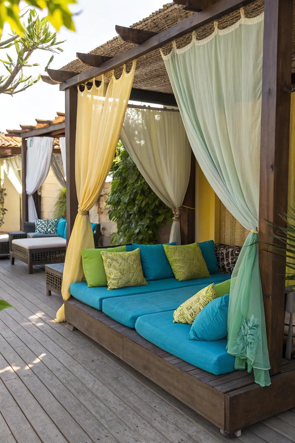 Outdoor textiles add comfort and flair to your patio.