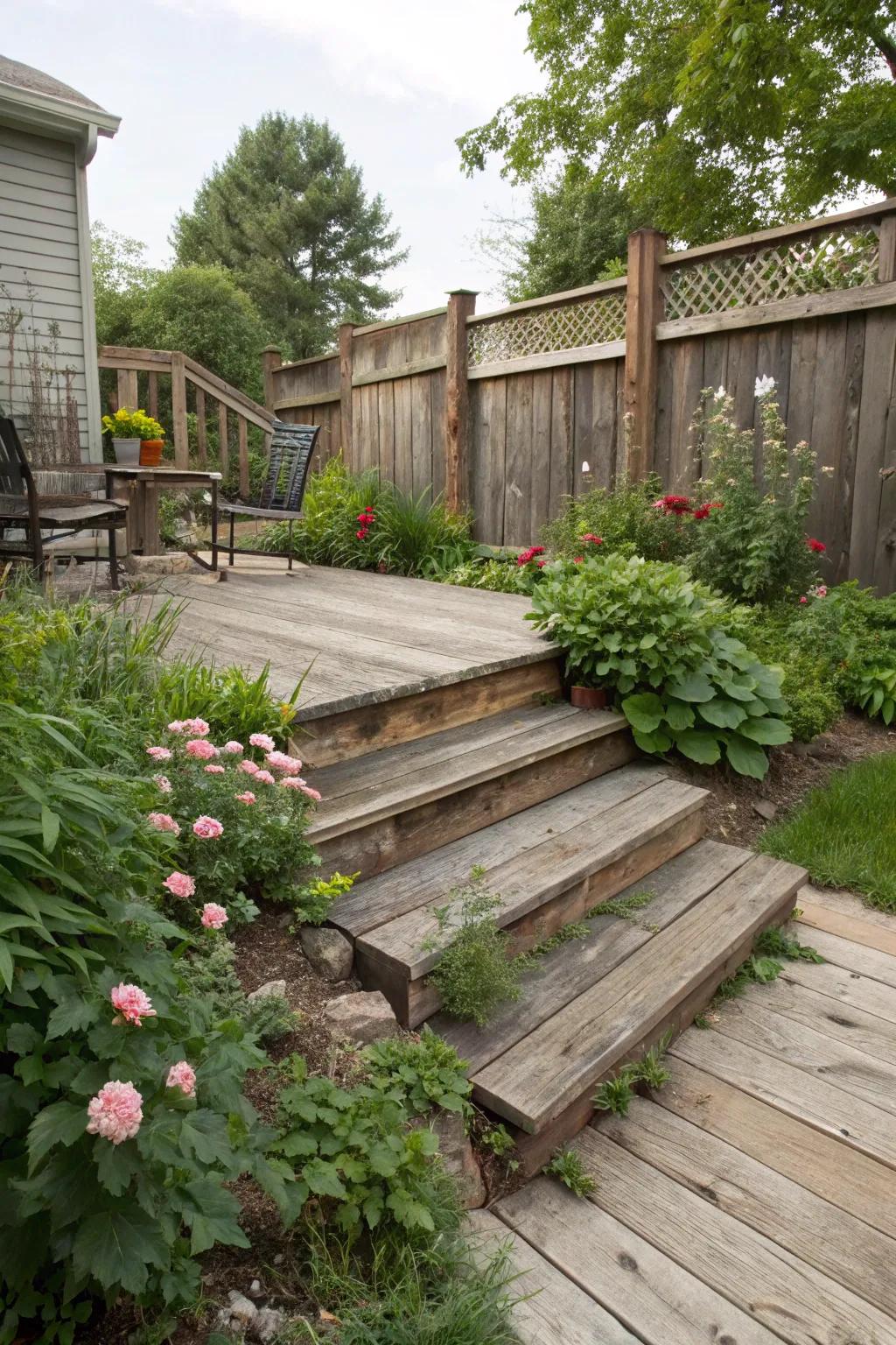 Recycled goods add distinctive appeal.