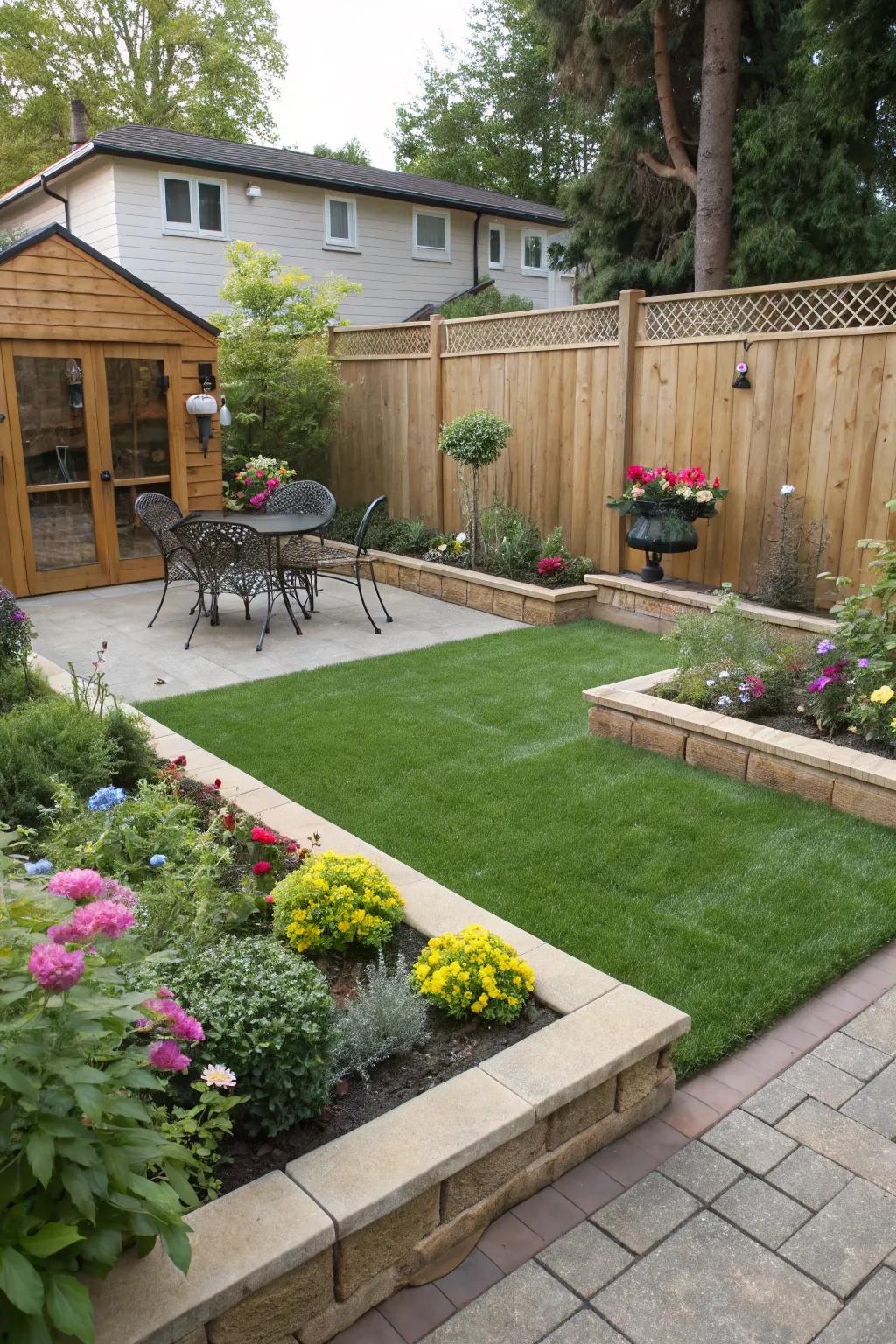 Artificial turf providing a lush, low-maintenance lawn