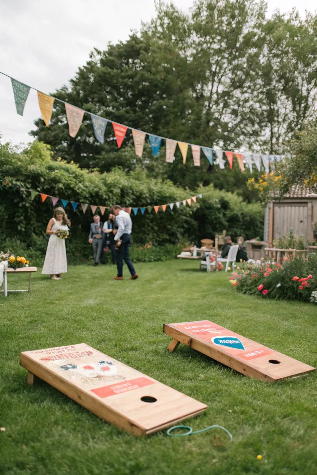 An interactive game section offers entertainment and fun for the attendees.