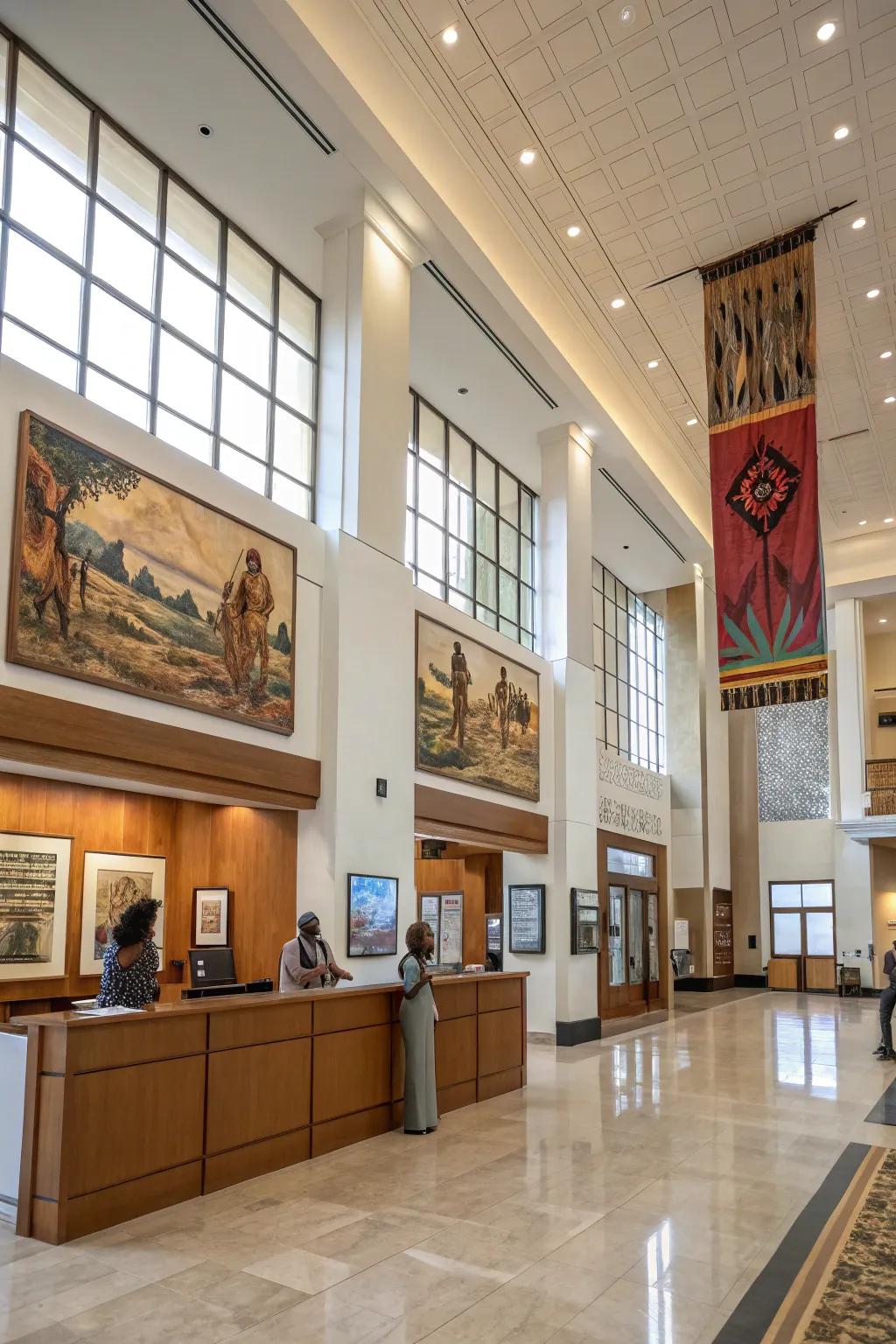 Regional art connects the bank with the community.
