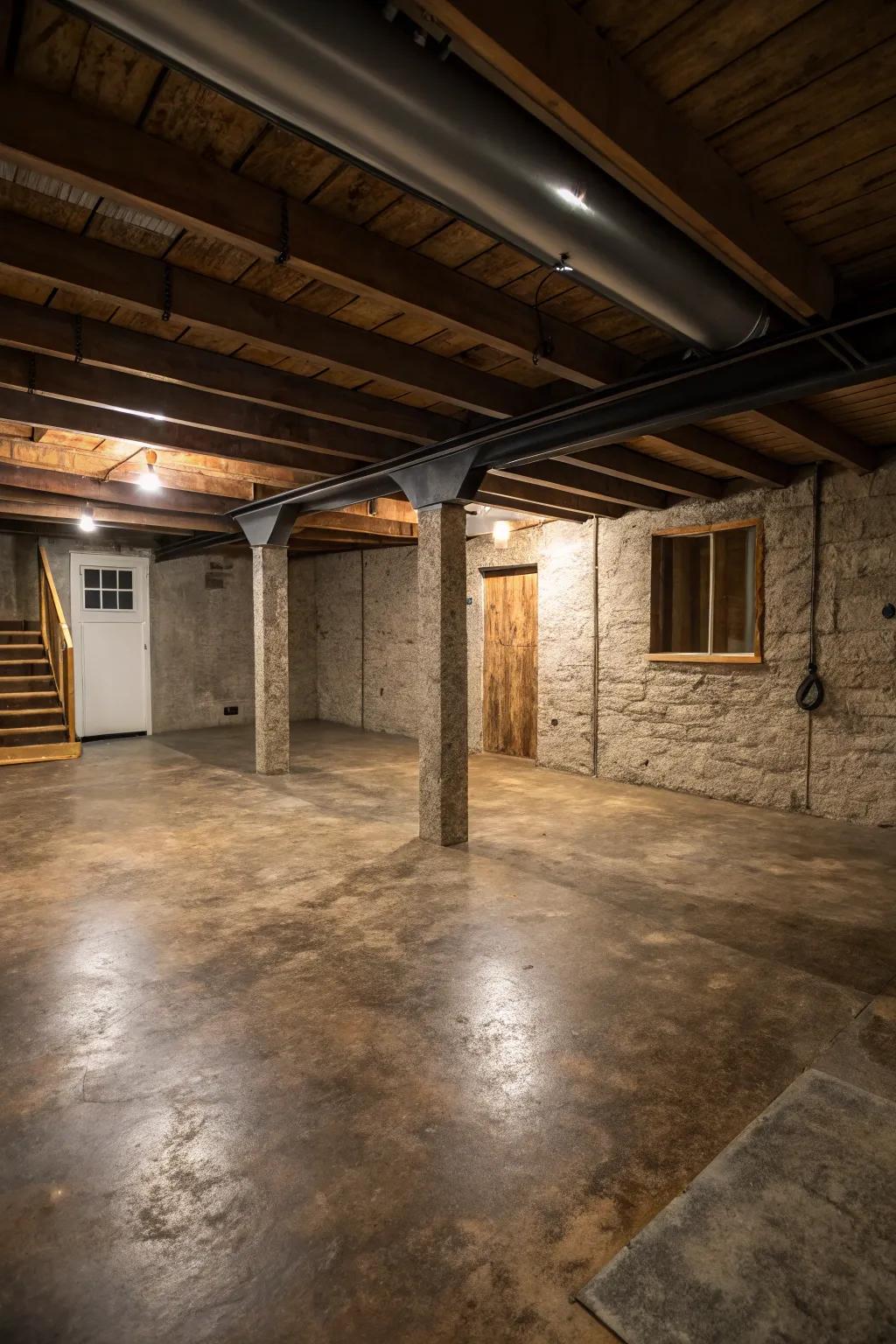 Tinted concrete adds artistic dimension and hue.