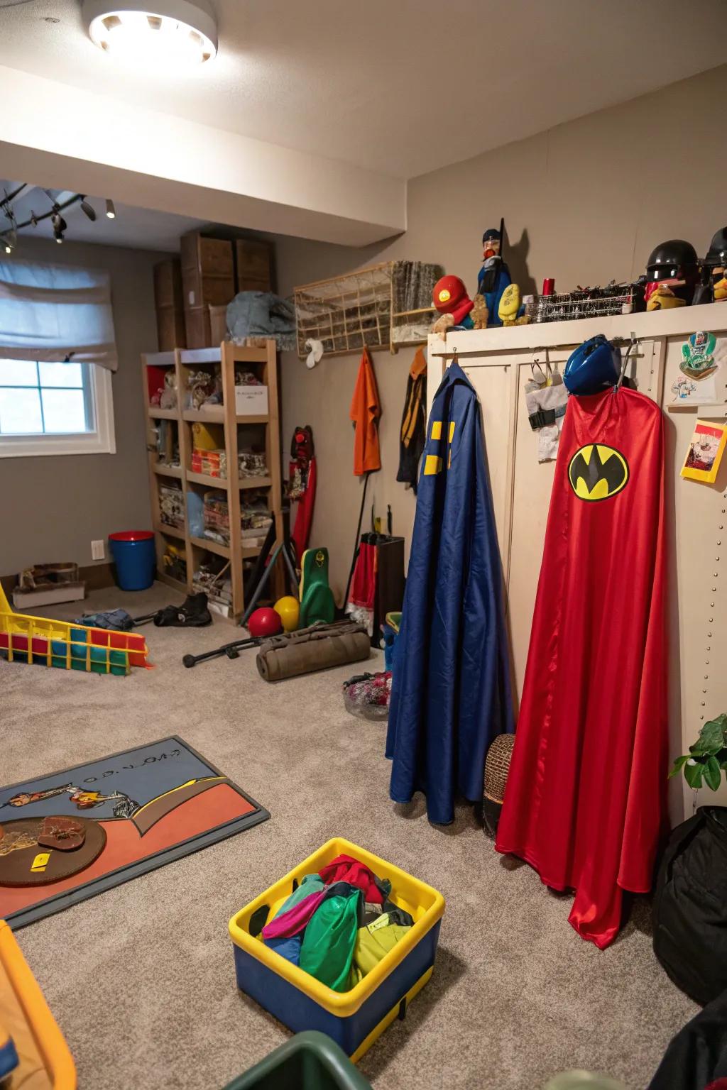 A role-playing zone encourages imaginative exploration and storytelling.
