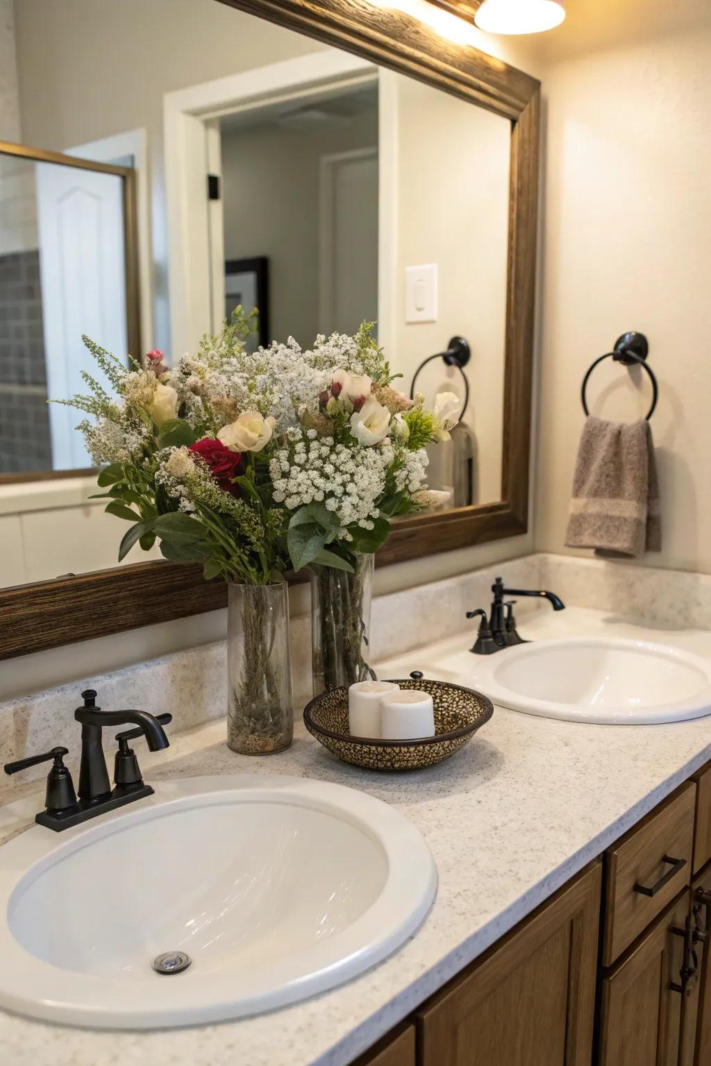 A stunning design element ties together the space.