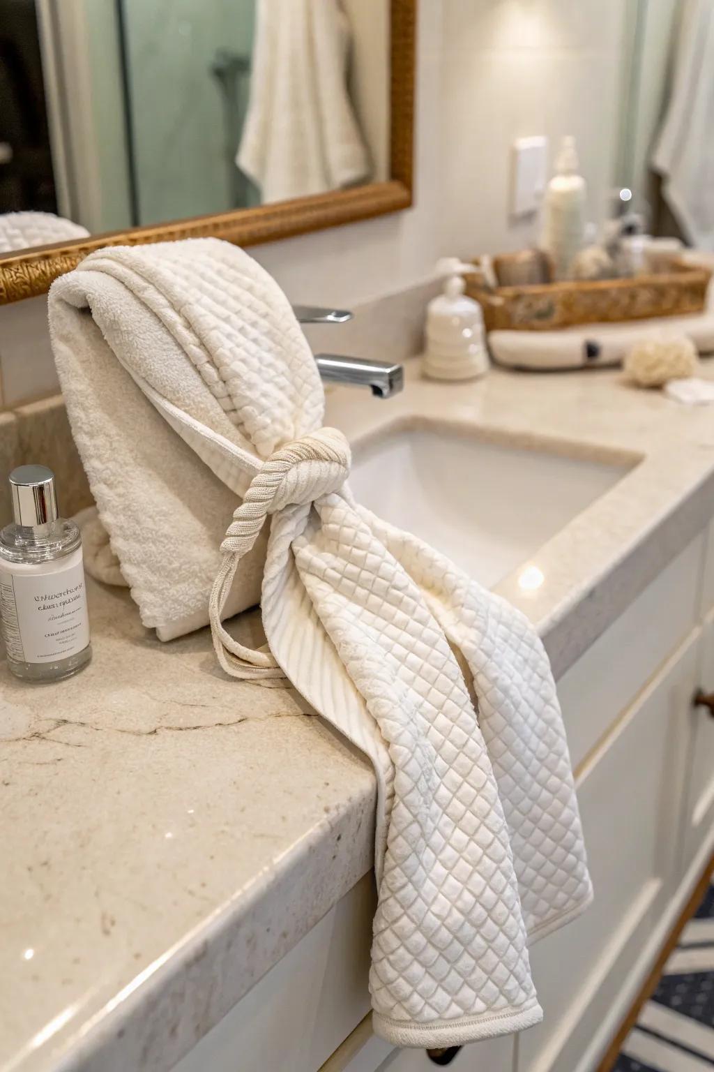 Add a sculptural detail with a creative knot.