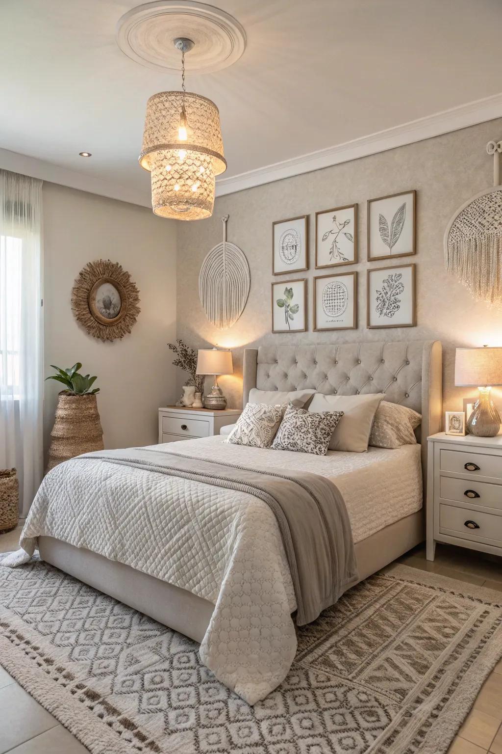 A single-color design gives a sense of harmony to the space.