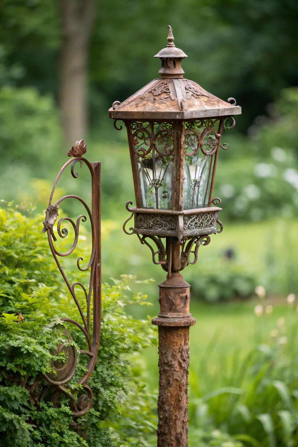 Transform nostalgia into nature&rsquo;s retreat through a classic lantern post bird feeder.