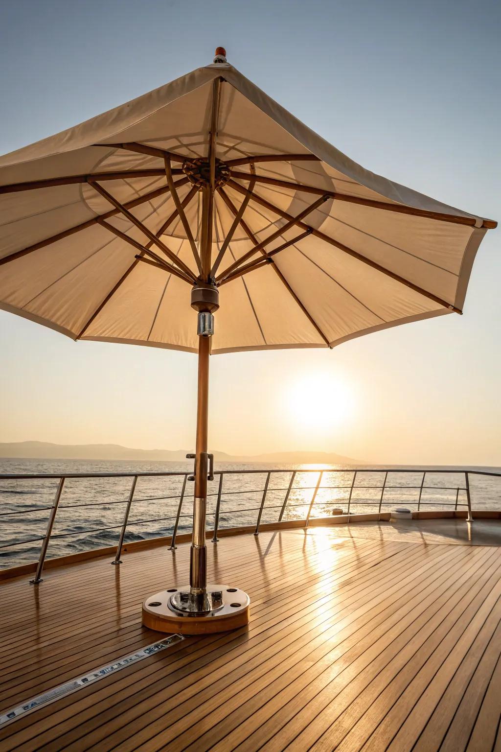 Malleable Shade in Style: Explore the Art of the Deck Shade with Swivel.