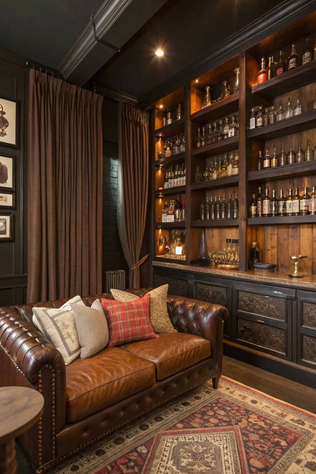 A combination of textures adds richness and interest to the room.