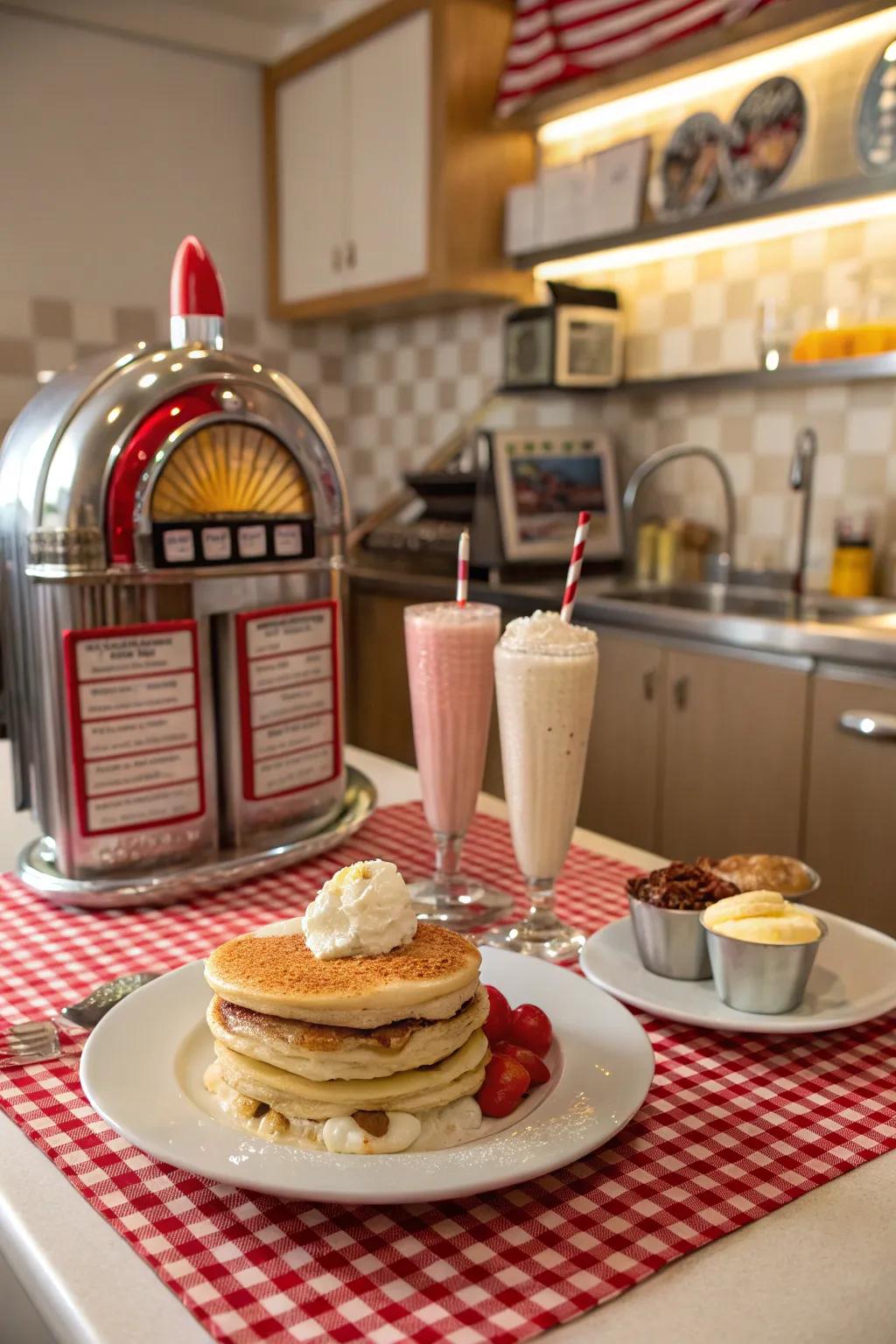 Step back in time with a vintage diner breakfast.