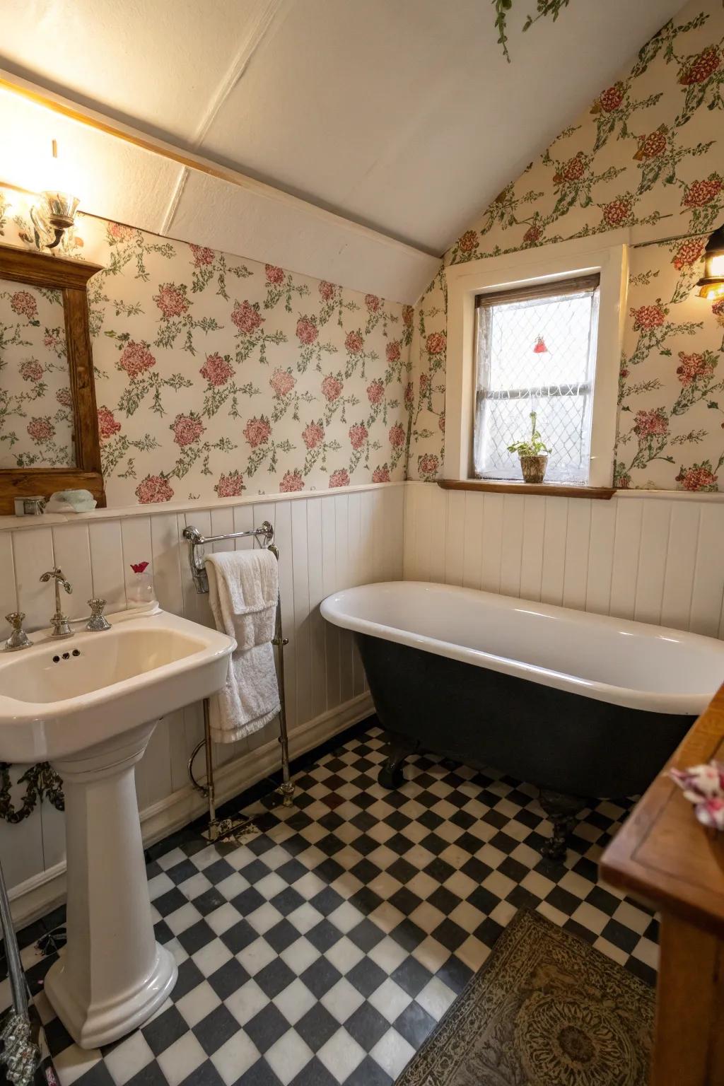 Vintage treasures introduce unique character and history to your bathroom.